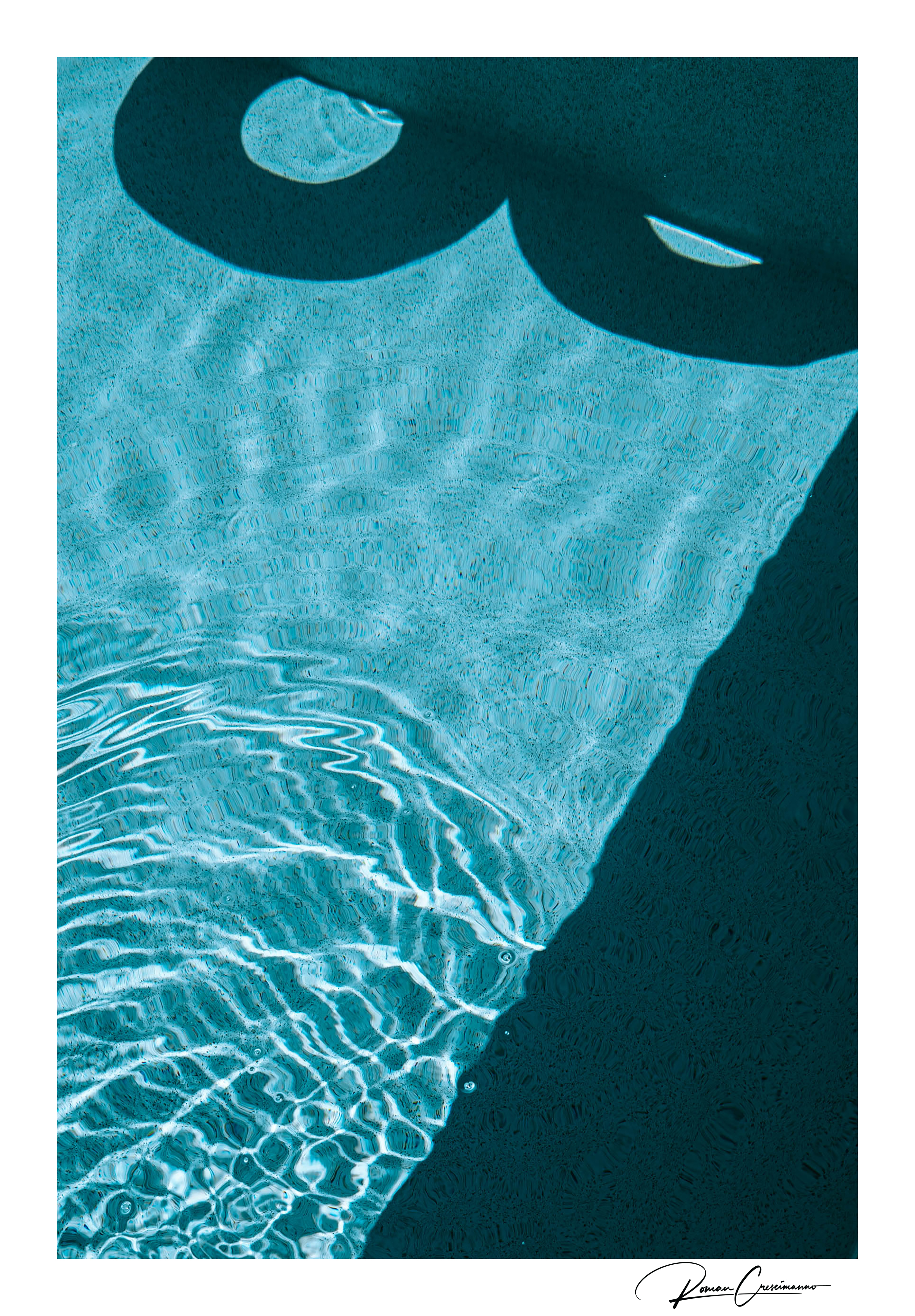 Pool donut photograph signed